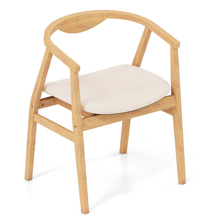 Dreamade Modern Mid Century Accent Chair, Made of Fabric, Bamboo