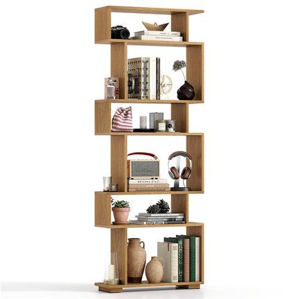 Dreamade S Shaped Bookcase with 2 Anti Tipping Kits
