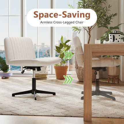 Dreamade Armless Cross Legged Office Chair for Home