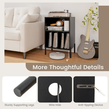 Dreamade Record Player Stand with Charging Station