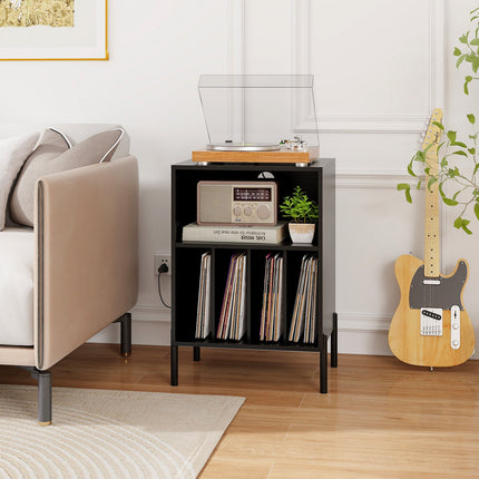 Dreamade Record Player Stand with Charging Station