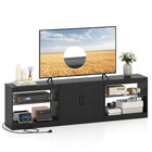 Dreamade LED TV Stand for 85 Inch TV | Modern Entertainment Center with Power Outlets