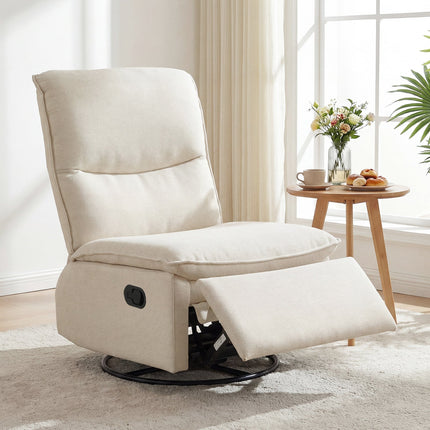 Dreamade Swivel Rocking Recliner | 360° Reclining Rocker Chair with Adjustable Cushioned Back