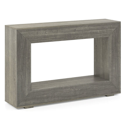 Dreamade 47" Farmhouse Console Table, 2-Tier Entryway Table | Wooden Narrow Sofa Table Behind Couch with Open Storage Shelf for Living Room