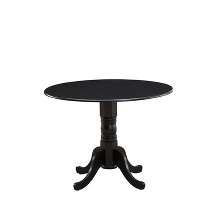 Dreamade Wooden Dining Table with 39" D Round Tabletop & Curved Trestle Legs