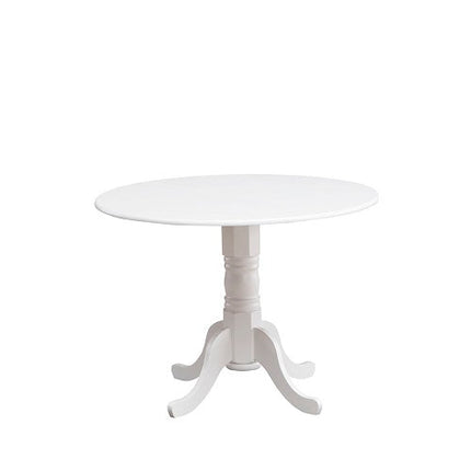 Dreamade Wooden Dining Table with 39" D Round Tabletop & Curved Trestle Legs