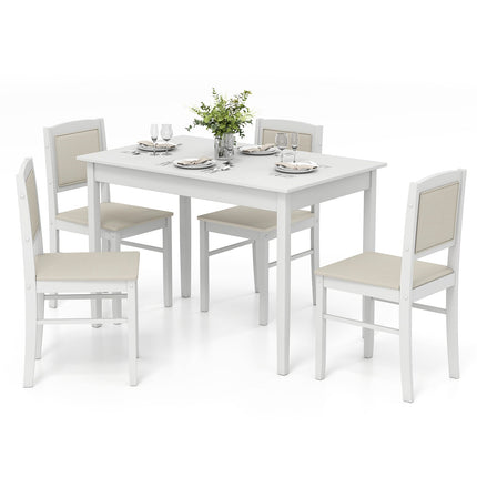 Dreamade 5-Piece Dining Table Set for 4 - Breakfast Nook Table Set with Kitchen Table