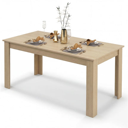 Dreamade 63 Inch Rectangular Modern Dining Kitchen Table for 6 People