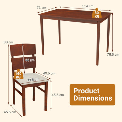 Dreamade 5-Piece Dining Table Set for 4