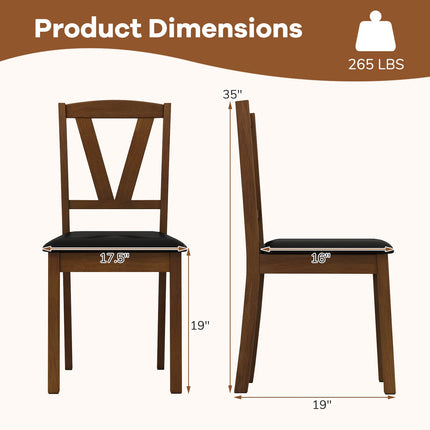 Dreamade Wooden Dining Chairs Set (2/4)