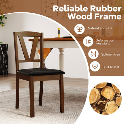 Dreamade Wooden Dining Chairs Set (2/4)