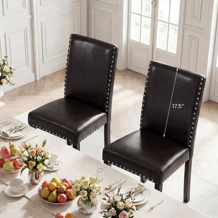 Dreamade Dining Chairs Set of 2/4 with Solid Rubber & Bent Wood Legs