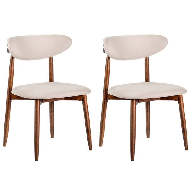 Dreamade Modern Upholstered Wooden Dining Chairs with Fabric Padded Seat (2/4)