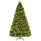 Pre-Lit PVC Artificial Christmas Tree Auto-Spread/Close up Premium Spruce Hinged