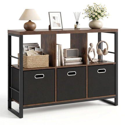 Dreamade 6 Cube Storage Organizer with 3 Storage Bins