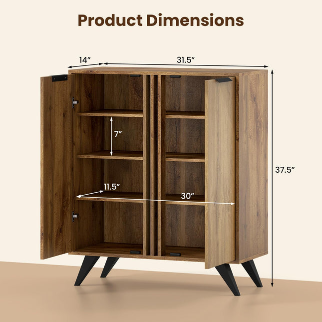 Dreamade Shoe Storage Cabinet with 2 Doors