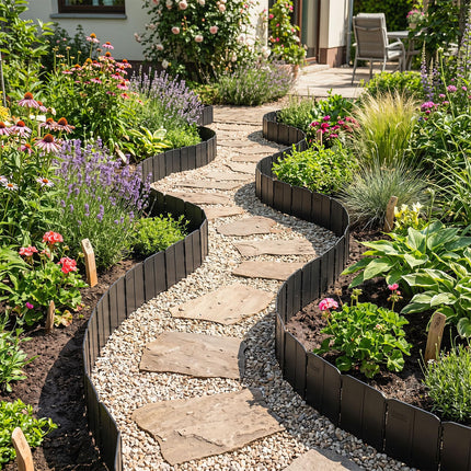 Dreamade 70 Pcs Garden Landscape Edging Border with Interlocking Panels