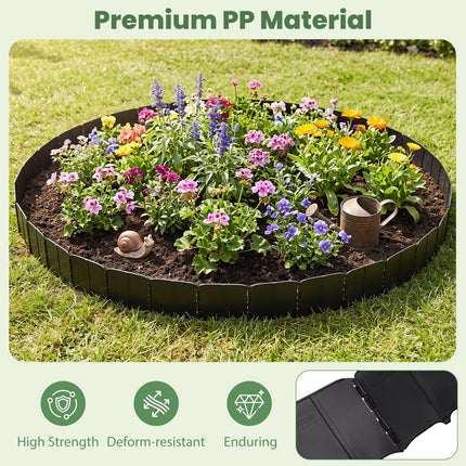 Dreamade 70 Pcs Garden Landscape Edging Border with Interlocking Panels