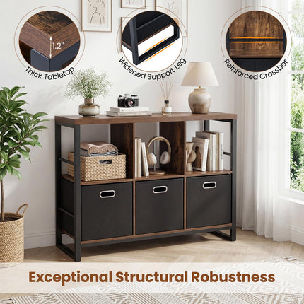 Dreamade 6 Cube Storage Organizer with 3 Storage Bins