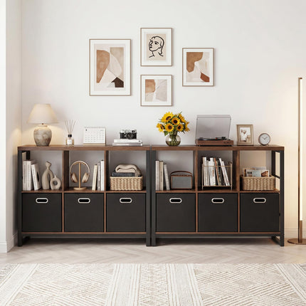 Dreamade 6 Cube Storage Organizer with 3 Storage Bins