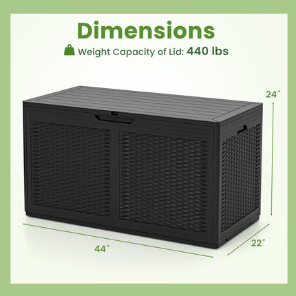 Dreamade 100 Gallon Resin Outdoor Storage Box