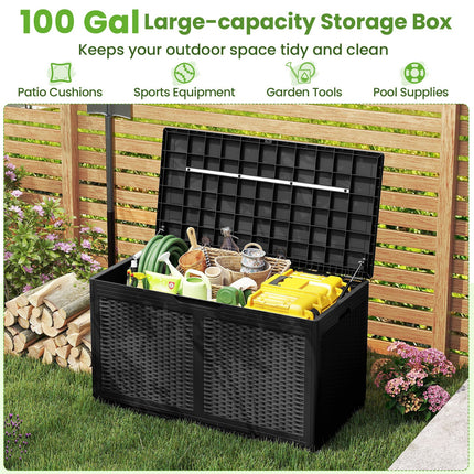 Dreamade 100 Gallon Resin Outdoor Storage Box
