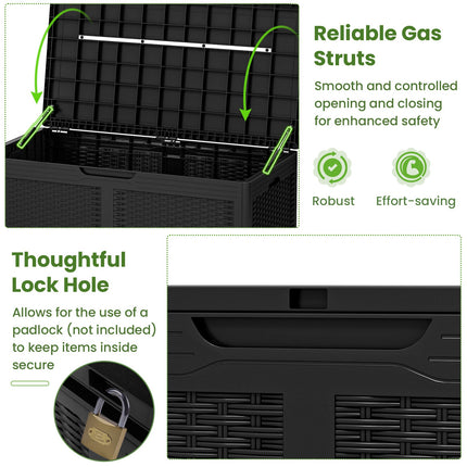 Dreamade 100 Gallon Resin Outdoor Storage Box