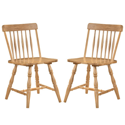Dreamade Windsor Dining Chairs Set of 2/4 with Turned Legs & Curved Spindle Back