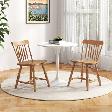 Dreamade Windsor Dining Chairs Set of 2/4 with Turned Legs & Curved Spindle Back