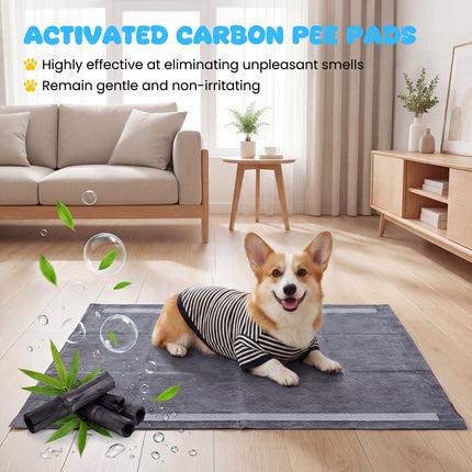 Dreamade 150-Pack 36" x 24"/24" x 24" Charcoal Dog Pee Pads