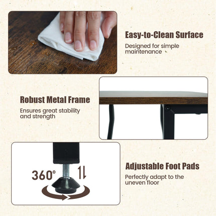 Dreamade 3-Tier Industrial Nightstand with Charging Station (1/2)