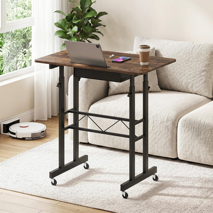 Dreamade 31.5 Small Standing Desk with Drawer for Walking Pad Treadmill