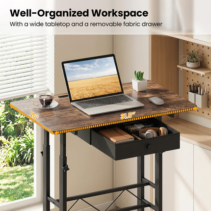 Dreamade 31.5 Small Standing Desk with Drawer for Walking Pad Treadmill