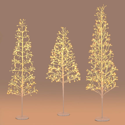 Dreamade LED Birch Tree, 5/6/7 FT Pre-lit Twig Tree with Warm White Light LED Lights, Weighted Base