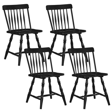 Dreamade Windsor Dining Chairs Set of 2/4 with Turned Legs & Curved Spindle Back