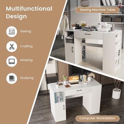 Dreamade Craft Table with Storage