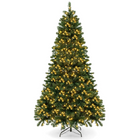 Dreamade Pre-Lit Artificial Christmas Tree, Hinged Xmas Tree with 821 Branch Tips
