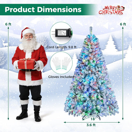 DREAMADE 6FT/7.5FT Prelit Christmas Tree with Smart RGB & Warm White LED Lights