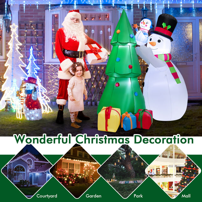 DREAMADE 6 FT Christmas Decoration, Inflatable Christmas Tree with Snowmen