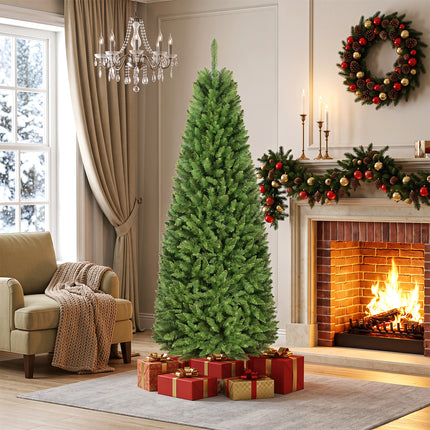DREAMADE 7 ft Pre-lit Pencil Christmas Tree, Skinny Artificial Fir