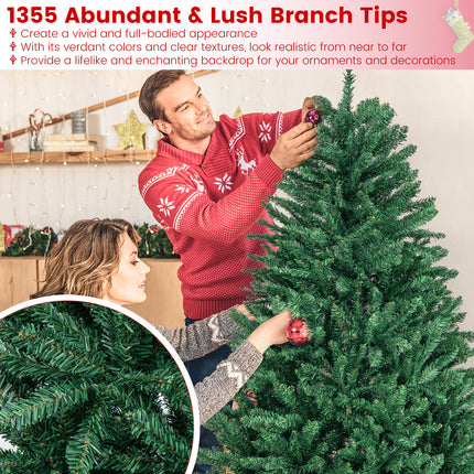 DREAMADE 9 FT Artificial Christmas Tree, Premium Hinged Pine Xmas Tree with 3594 PVC Branch Tips