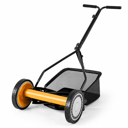 DREAMADE Manual Reel Mower, 14" Push Reel Lawn Mower, Green