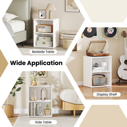 DREAMADE 2 Cube Storage Organizer, Open Storage Display Cabinet with Modular Cubby Design & Adjustable Shelf