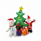 DREAMADE 6.5FT Inflatable Christmas Decoration, Self Inflating Christmas Tree w/Santa Claus