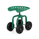 Dreamade Garden Cart, Rolling Workseat with 4 Wheels, Garden Stool 360-degree Swivel Work Seat & Adjustable Heigh