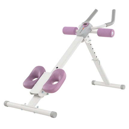 Ab Workout Equipment,Foldable Strength Trainer with Elbow Support, Knee Protection & LCD Monitor