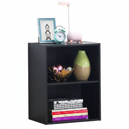 DREAMADE 2 Cube Storage Organizer, Open Storage Display Cabinet with Modular Cubby Design & Adjustable Shelf