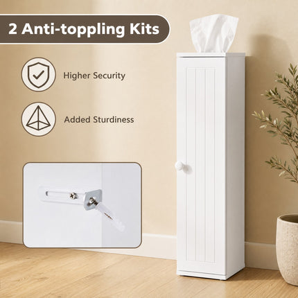 DREAMADE Toilet Paper Holder Cabinet, 4-Tier Bathroom Storage Cabinet