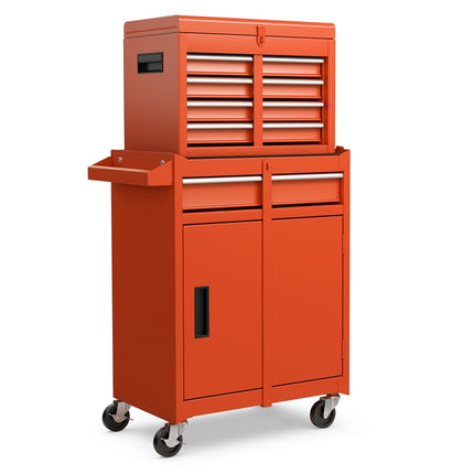 DREAMADE 5-Drawer Tool Chest Combo, Rolling Tool Cabinet w/Detachable Top Tool Box