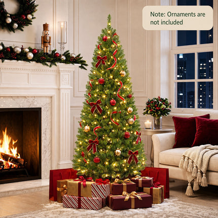 DREAMADE 7 ft Pre-lit Pencil Christmas Tree, Skinny Artificial Fir